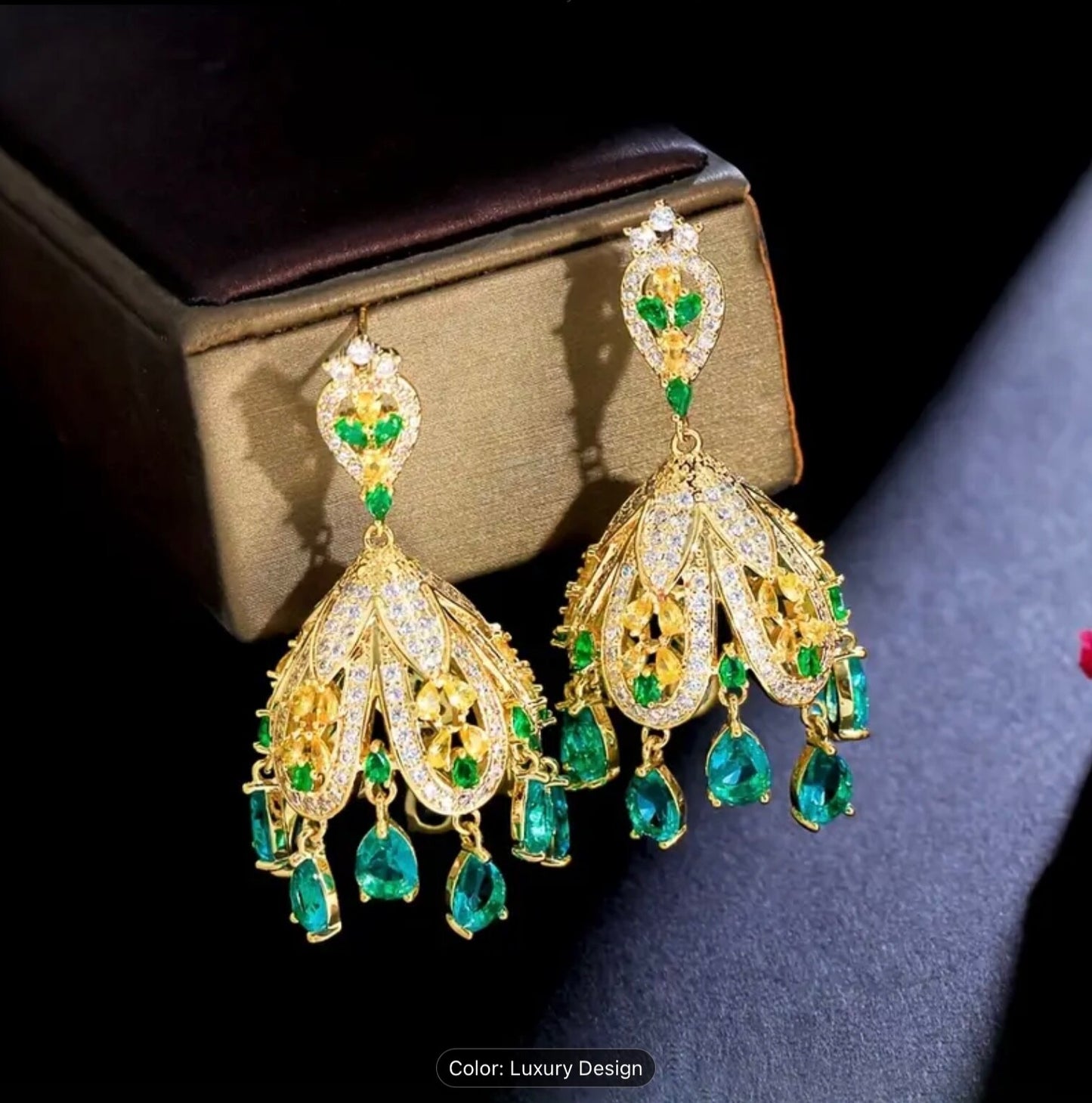 Elegant Earrings Tassel Women Fashion Long Water Drop Zirconia Gift Jewellery
