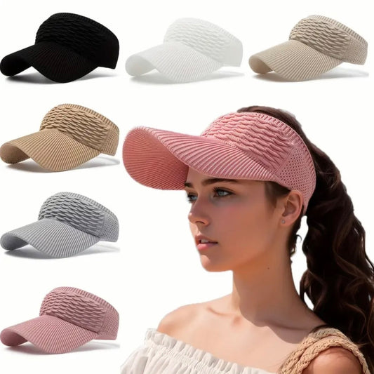 Adjustable Plain Summer Hats Mens Womens Breathable UV Protection Sports Sun Hat