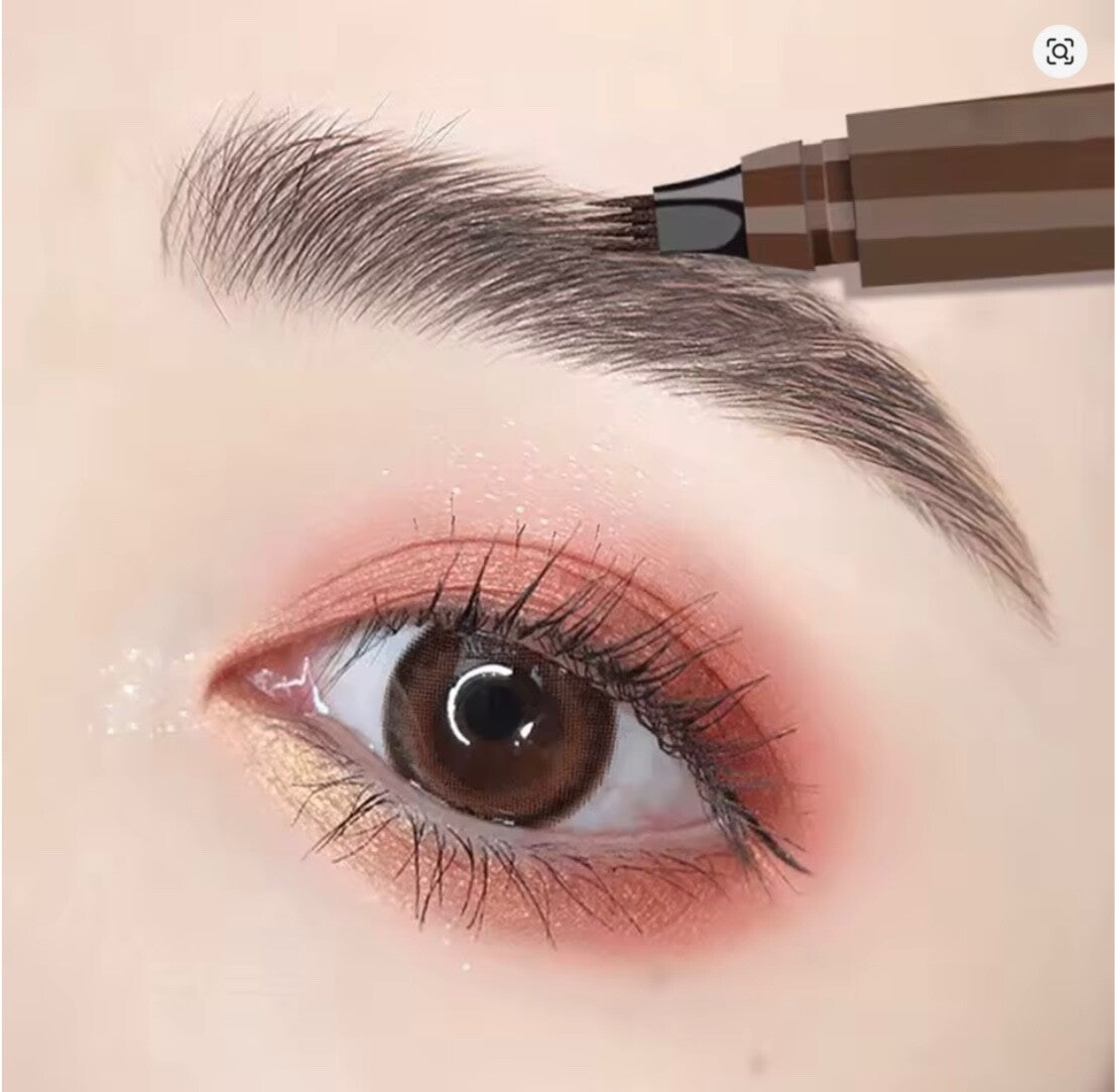 4 Prong Eyebrow Pen Waterproof Long Lasting Microblading Tattoo Pencil Natural3D