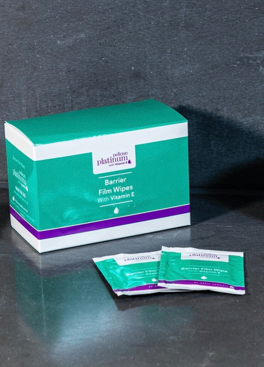 PELICAN Platinum Barrier Film Wipes With Vitamin E.