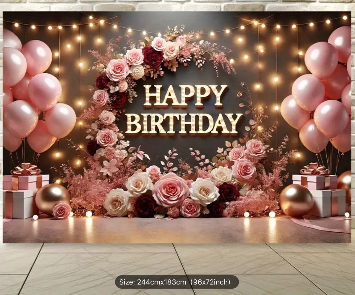 Large Backdrop Kids Birthday Banner Party Background Decor Photography Props