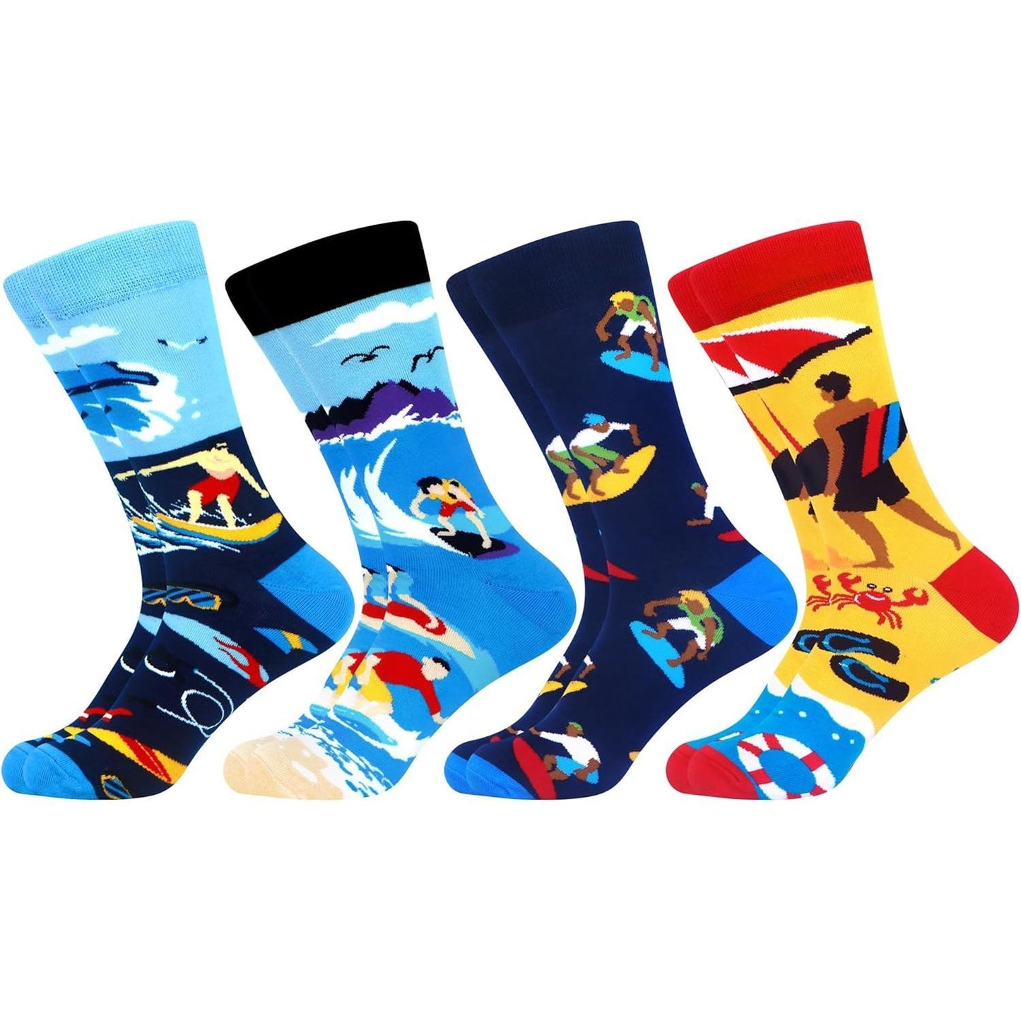 Wecibor Mens Dress Colorful Funny Novelty Casual Combed Cotton Crew Socks WeciBor