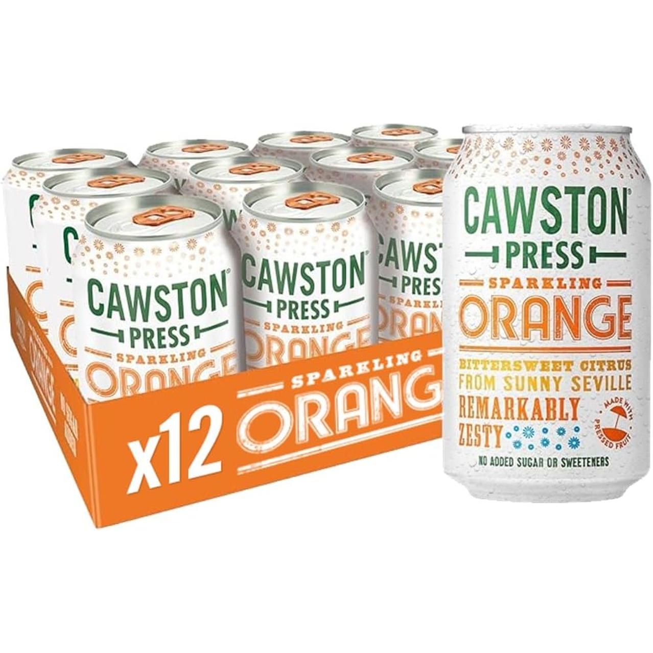 Cawston Press Sparkling Cloudy Apple Fizzy Drink Blended with Sparkling Water and Pressed Apple (330Ml X 12 Cans) Gluten Free - Vegan - No Added Sugar