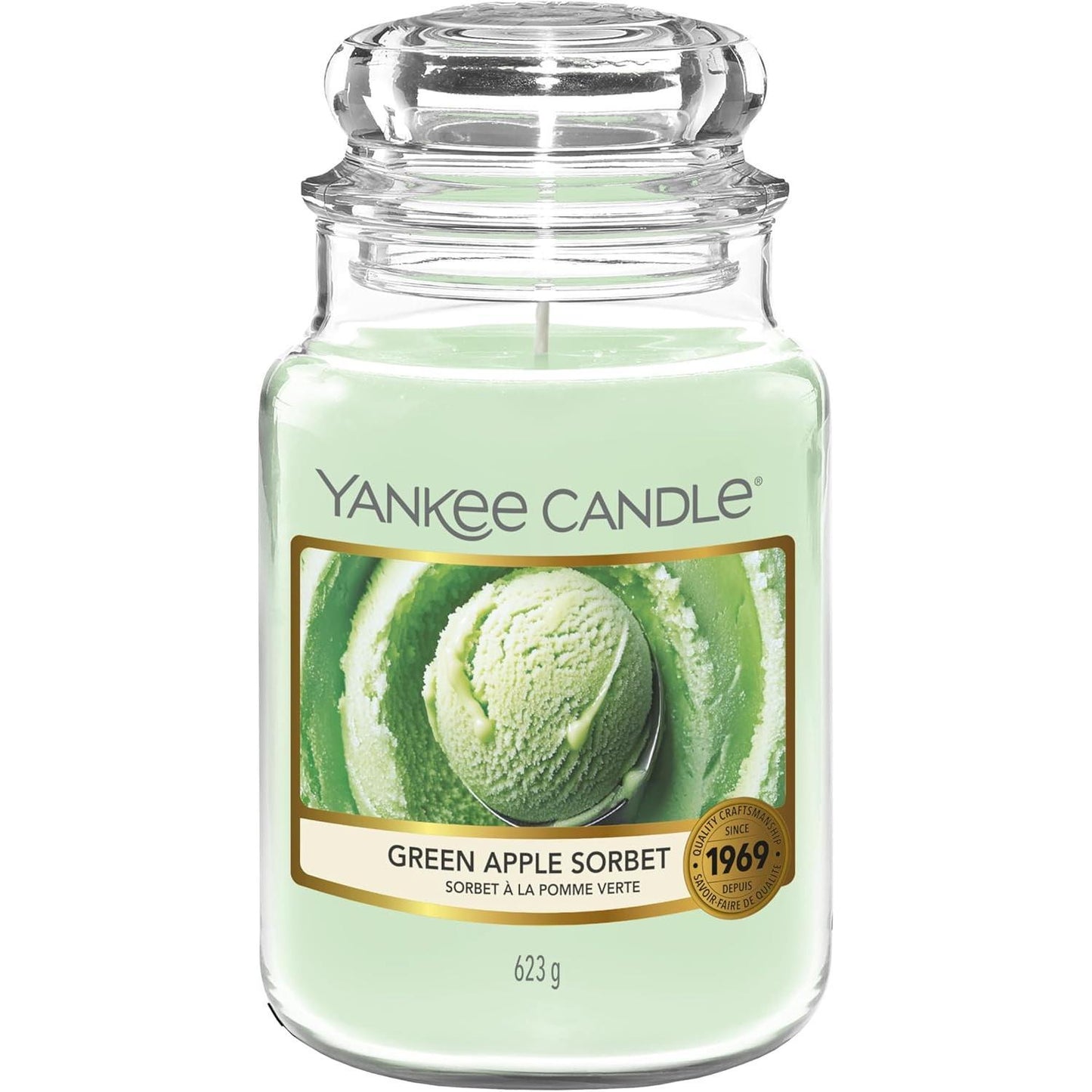 Yankee Candle Scented Candle - Green Apple Sorbet Large Jar - Long Burning Candles: up to 150 Hours - Gifts for Women