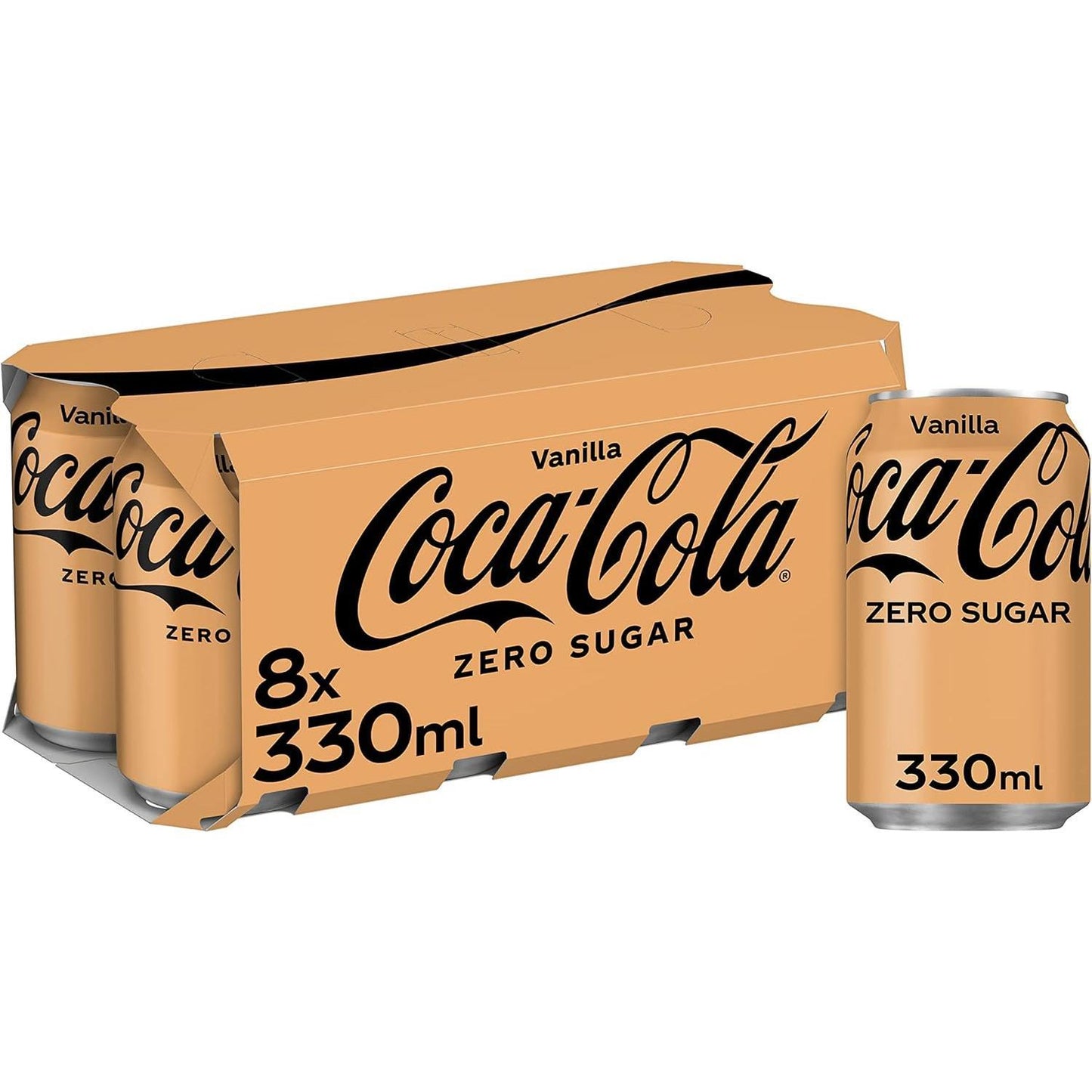 Coca-Cola Zero Sugar 24 x 330ml - Natural Beverage with Plant Extracts & Sweeteners - No Calories - Refreshing Cold Drink
