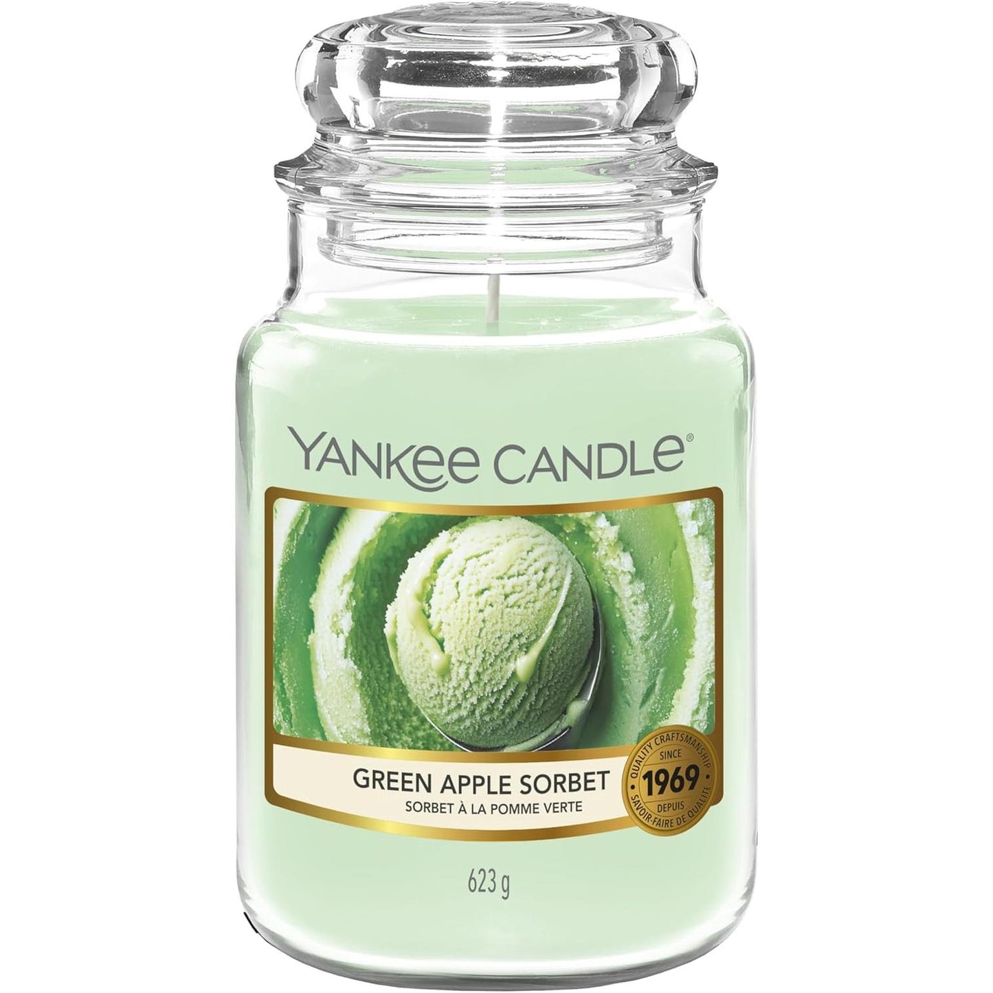 Yankee Candle Scented Candle - Green Apple Sorbet Large Jar - Long Burning Candles: up to 150 Hours - Gifts for Women