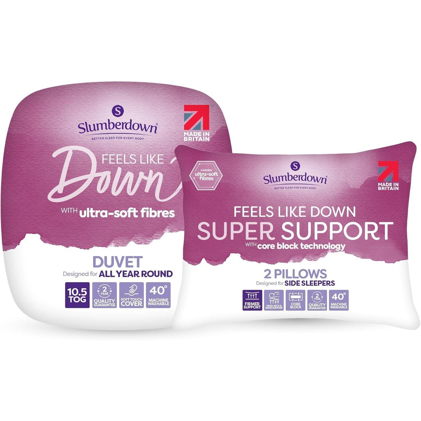 Slumberdown Feels like down King Size Duvet 13.5 Tog - Ultra Soft Extra Warm & Snuggly King Quilt for Cold Winter Nights | UK Made, Non-Allergenic & Washable (225 X 220Cm)