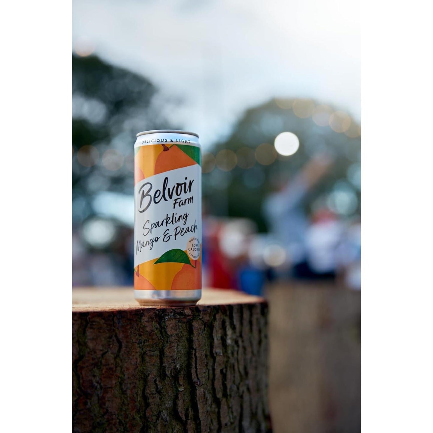 Belvoir Farm - Sparkling Mango & Peach, Delicious and Light, Real Fruit Juice, Low in Calories, Nothing Artificial, Gluten Free, Suitable for Vegetarians & Vegans 24X330Ml