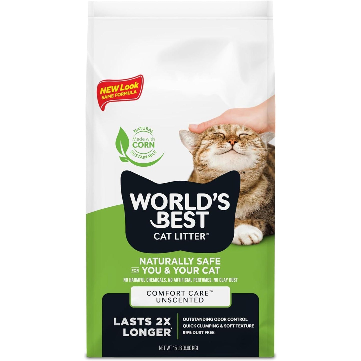 World'S Best Cat Litter 28Lb Original Comfort Care Unscented, 12.7 Kg Worlds Best Cat Litter