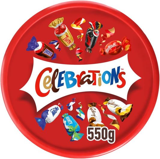 Celebrations Milk Chocolate & Biscuit Bars Sharing Tub 500g
