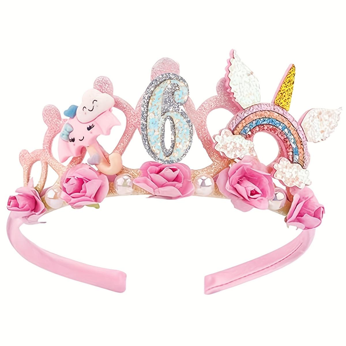 Mermaid Crown Flowers Unicorn Princess Tiara Girls Kids Birthday Party Headband