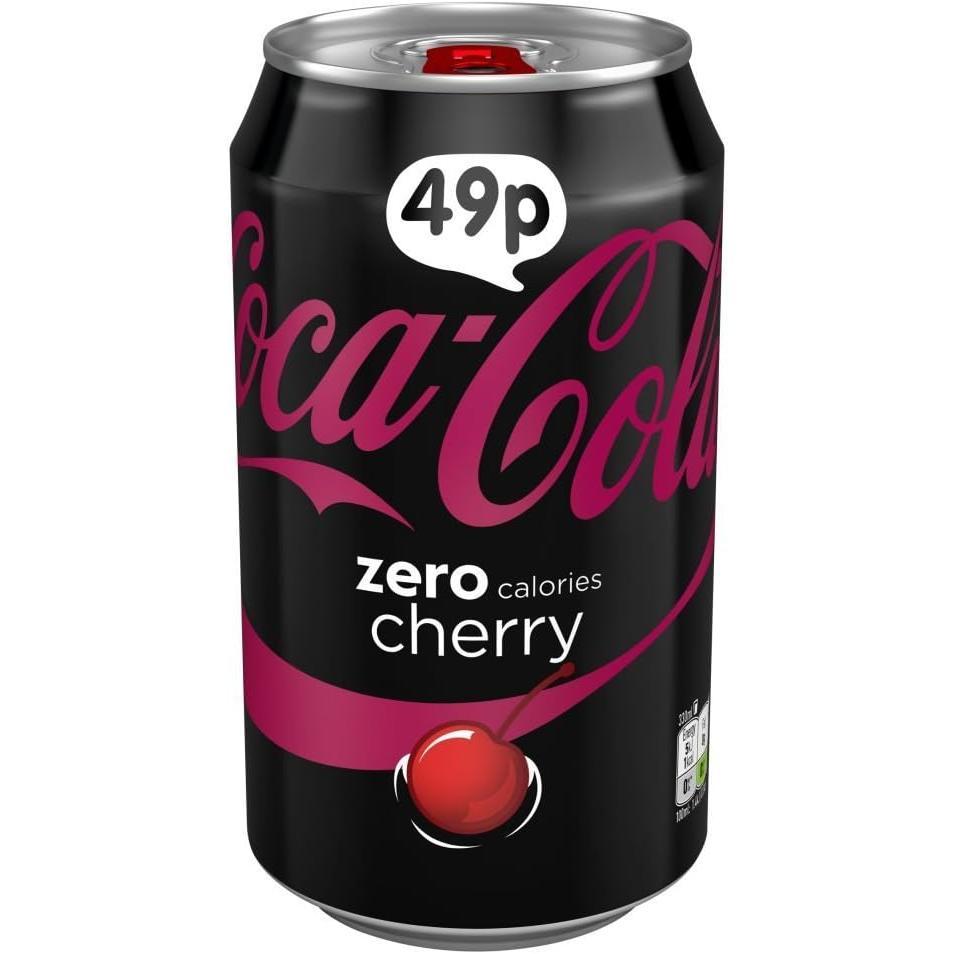 Coca-Cola Zero Sugar 24 x 330ml - Natural Beverage with Plant Extracts & Sweeteners - No Calories - Refreshing Cold Drink