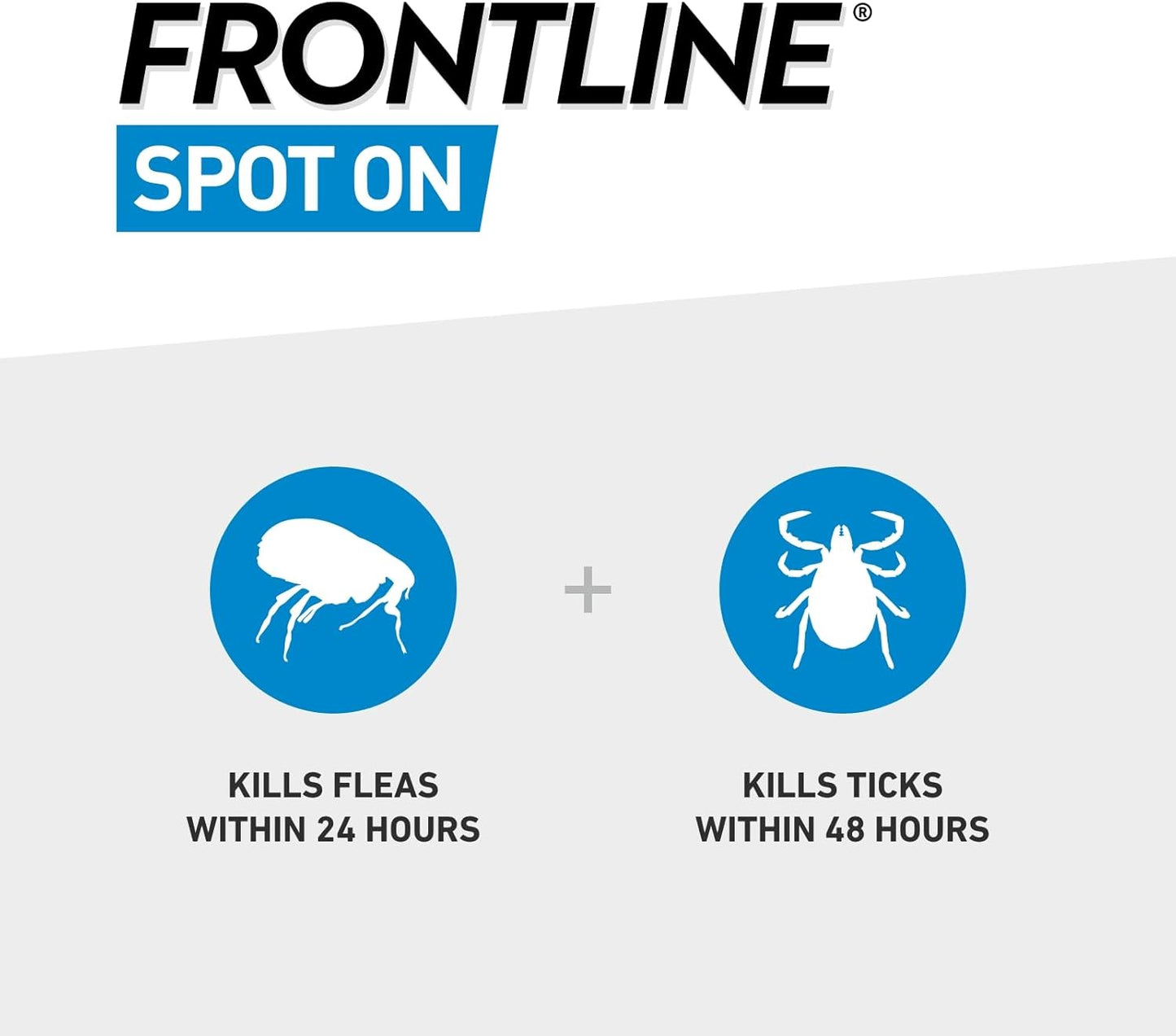 Frontline Spot On Flea & Tick Treatment for Large Dogs 20-40Kg 3 Pipettes Kills Fleas Ticks within 24 & 48 Hours Easy Application Monthly Protection