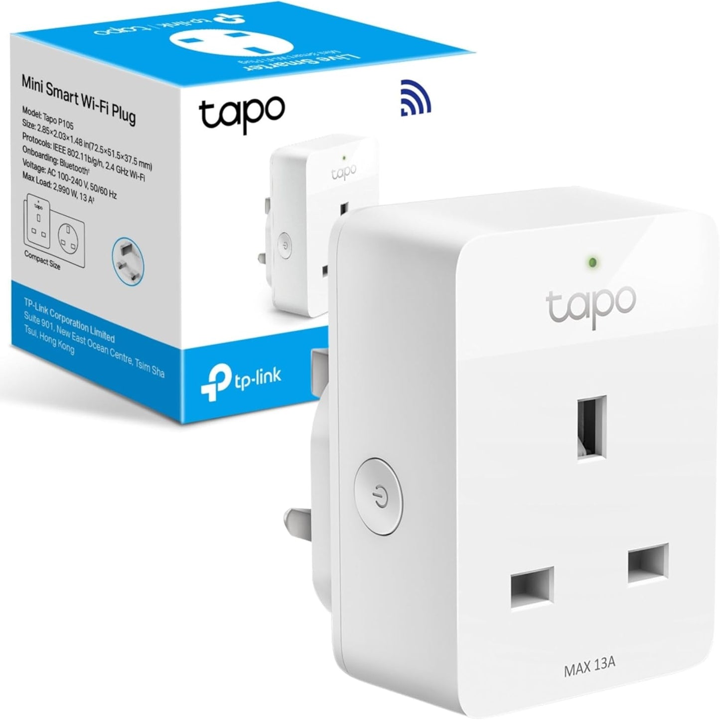 Tapo P100 Smart Plug, Wi-Fi Plug, App Remote Control, Alexa Plug, Voice Control with Alexa & Google, Away Mode, Scheduling & Timer, Device Sharing, Easy Quick Set Up, Multiple Safety Guarantees