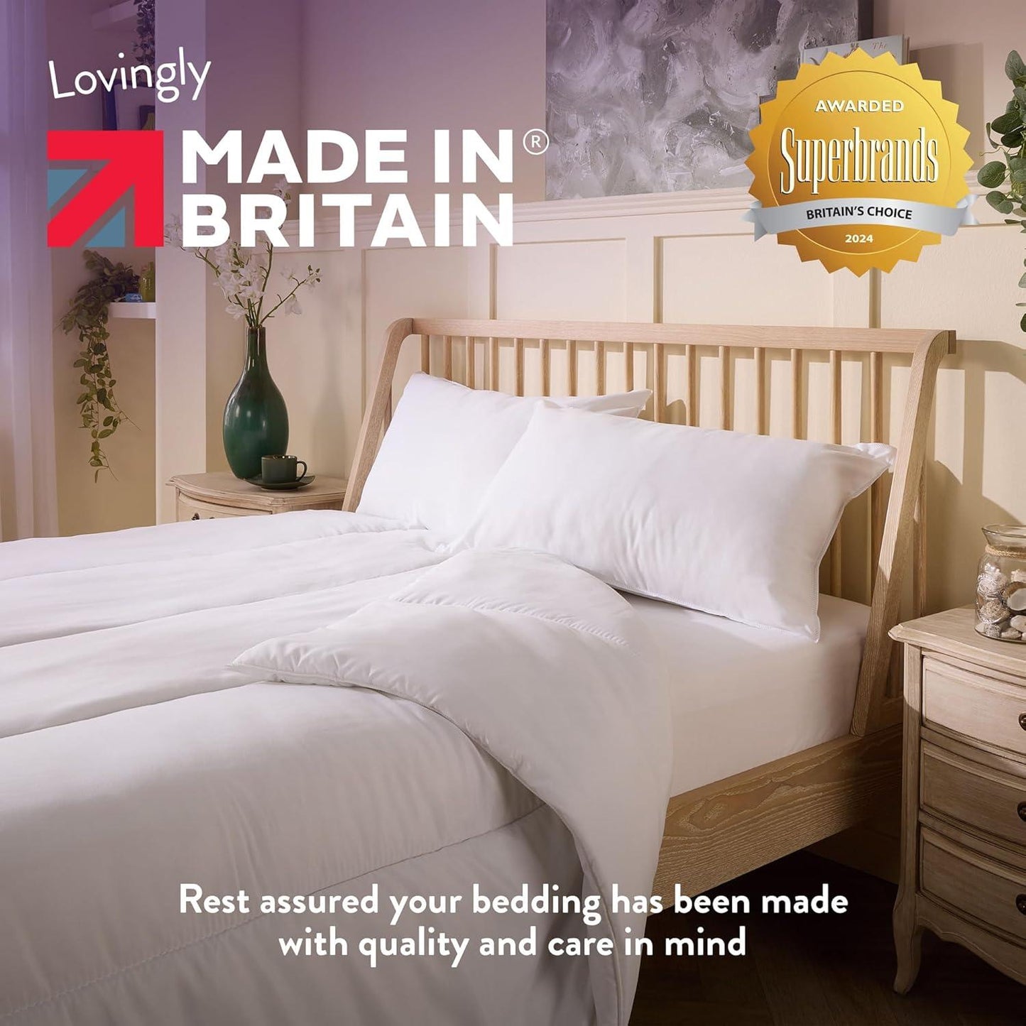 Slumberdown anti Allergy Single Duvet 10.5 Tog - Allergy UK Approved All Year round Single Quilt for Allergy Sufferers - Made in the UK, anti Bacterial and Machine Washable Bedding (135 X 200Cm)