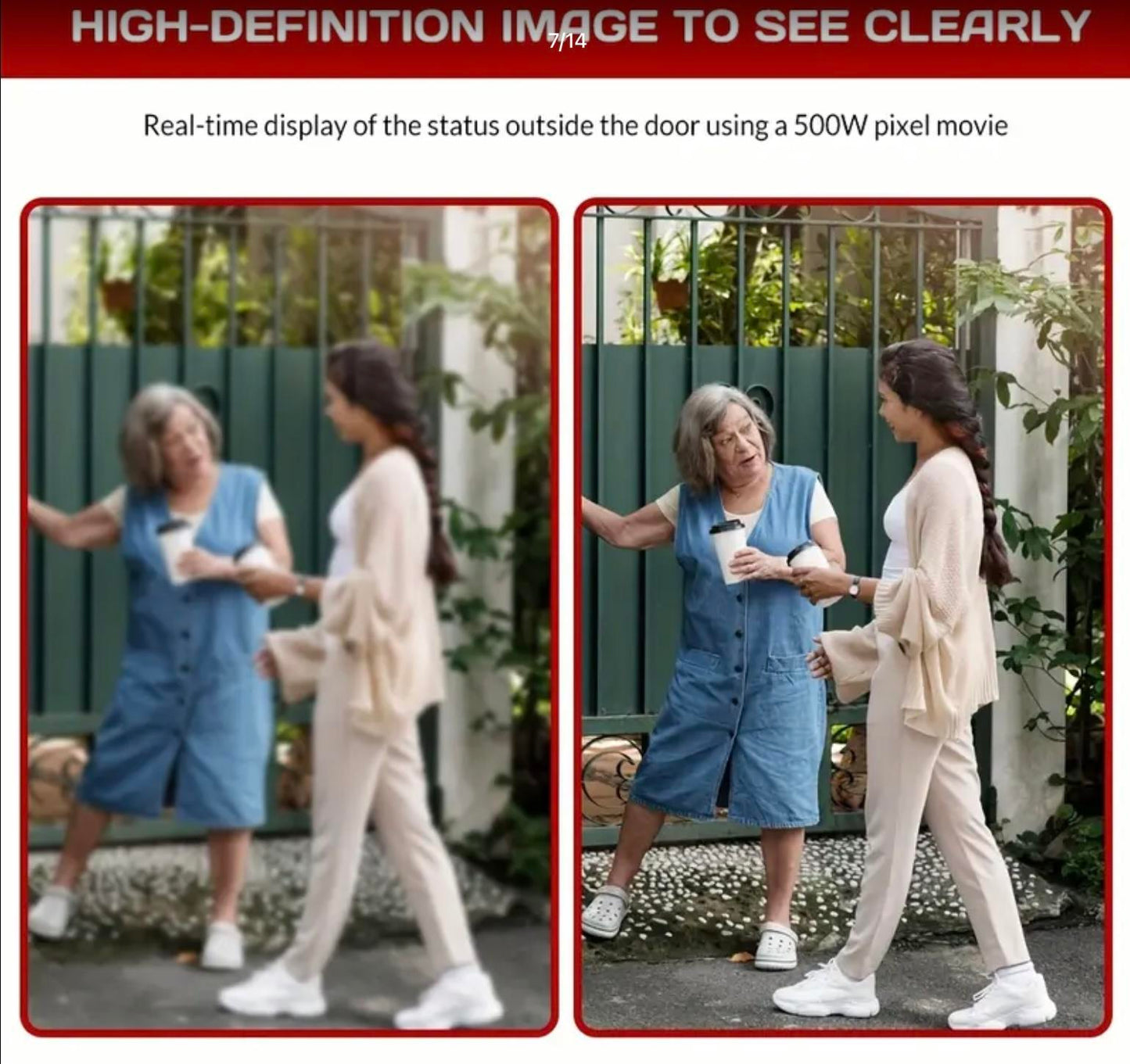 Doorbell Video Intercom Camera Inteligente Wireless by Bell Night Vision 4.3Inch Screen for Security Smart Home Apartment No brand