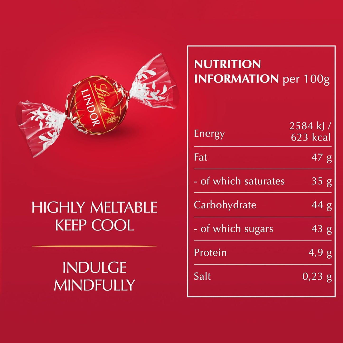 Lindt Lindor Milk Chocolate Truffles Box Extra Large - Approx 48 Balls, 600G - Chocolate Truffles with a Smooth Melting Filling - Gift Present or Sharing Box - Easter, Birthday, Congratulations