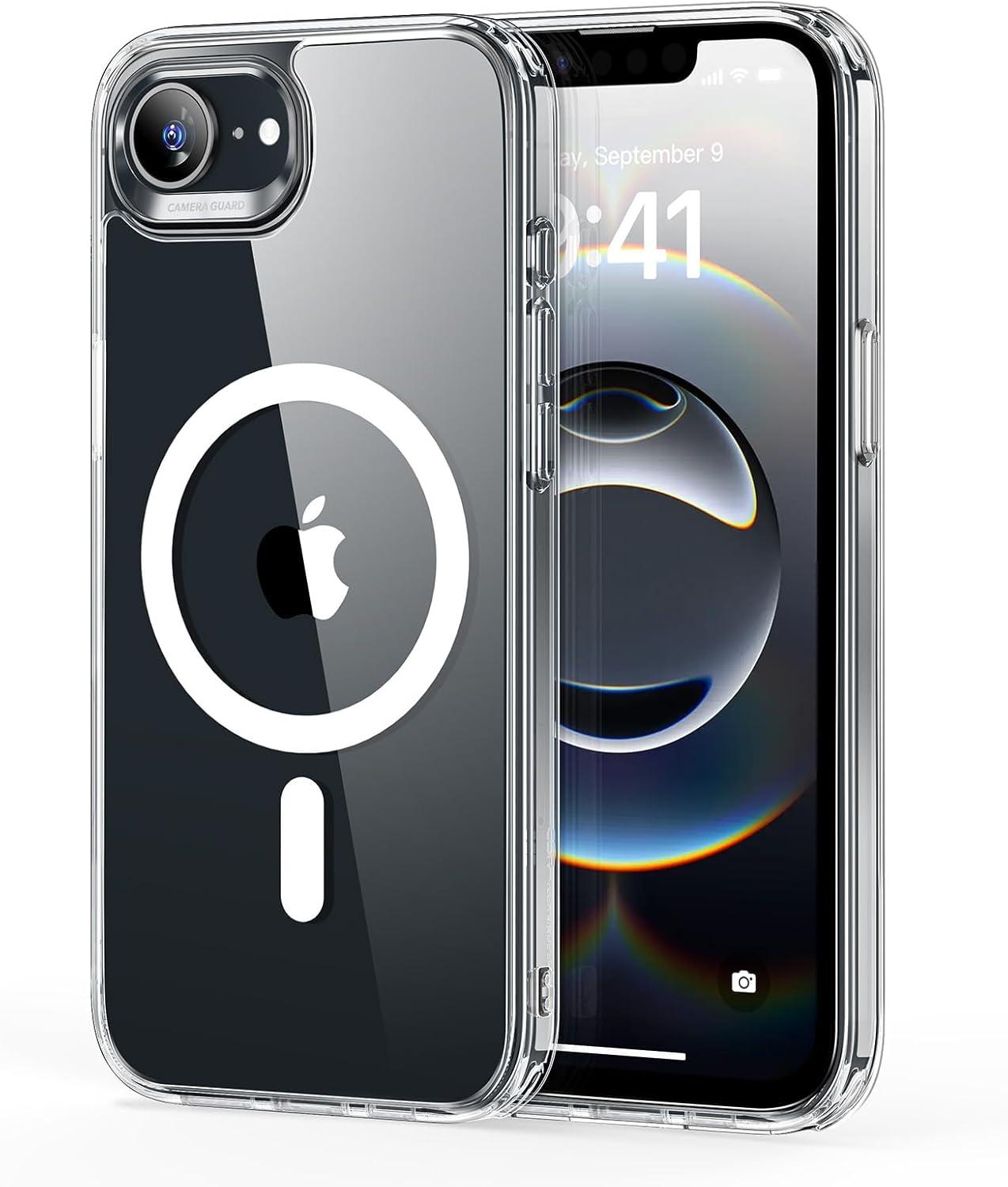 ESR iPhone 17 Pro Case Military-Grade Drop Protection Shock-Absorbing Air Guard Corners Camera Control Cover Magsafe Compatible Hybrid Series Clear Acrylic Magnetic Wireless Casing