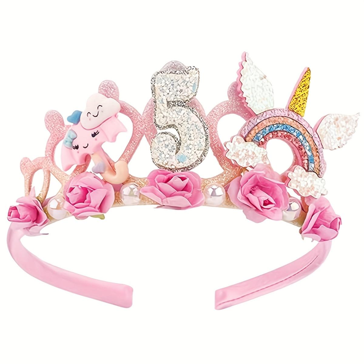 Mermaid Crown Flowers Unicorn Princess Tiara Girls Kids Birthday Party Headband