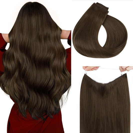 Invisible Wire Hair Extensions – Real Human Hair Hidden Realistic Piece