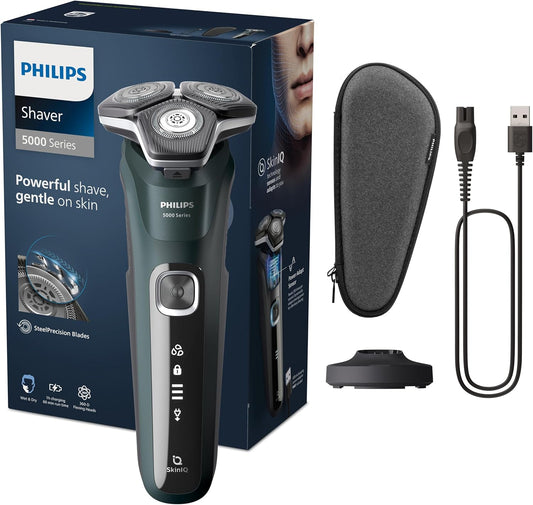 Philips Shaver Series 5000 - Wet & Dry Electric Men Shaver Charging Travel Case