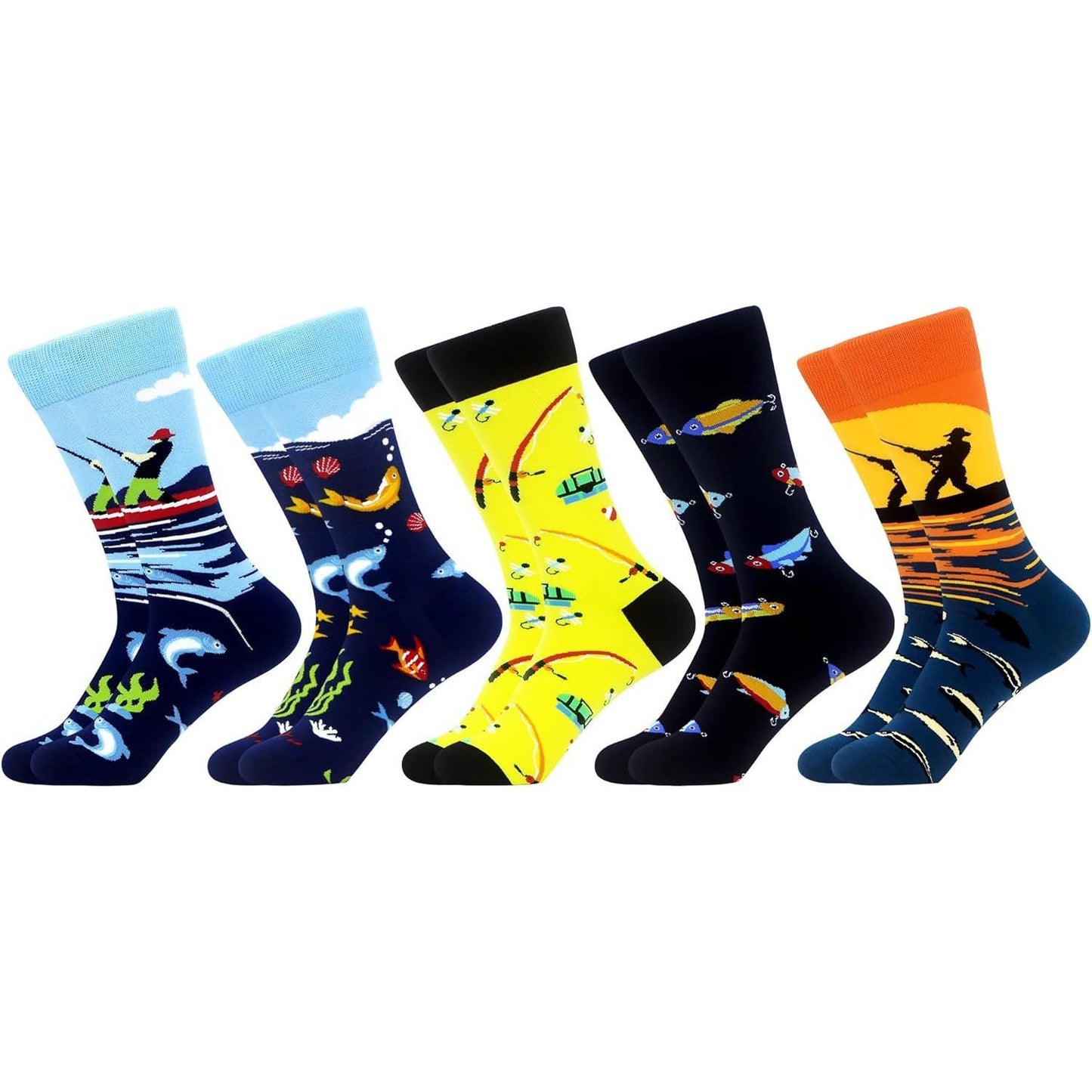 Wecibor Mens Dress Colorful Funny Novelty Casual Combed Cotton Crew Socks WeciBor