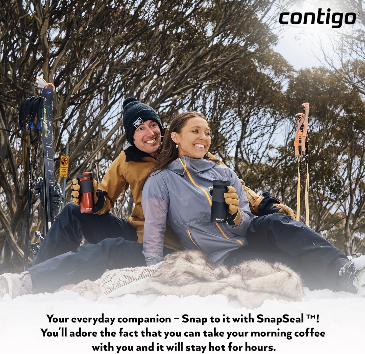 Contigo Byron Snapseal Travel Mug | Stainless Steel Thermal Mug | Vacuum Flask | Leakproof Tumbler | Coffee to Go Mug with BPA Free Easy-Clean Lid