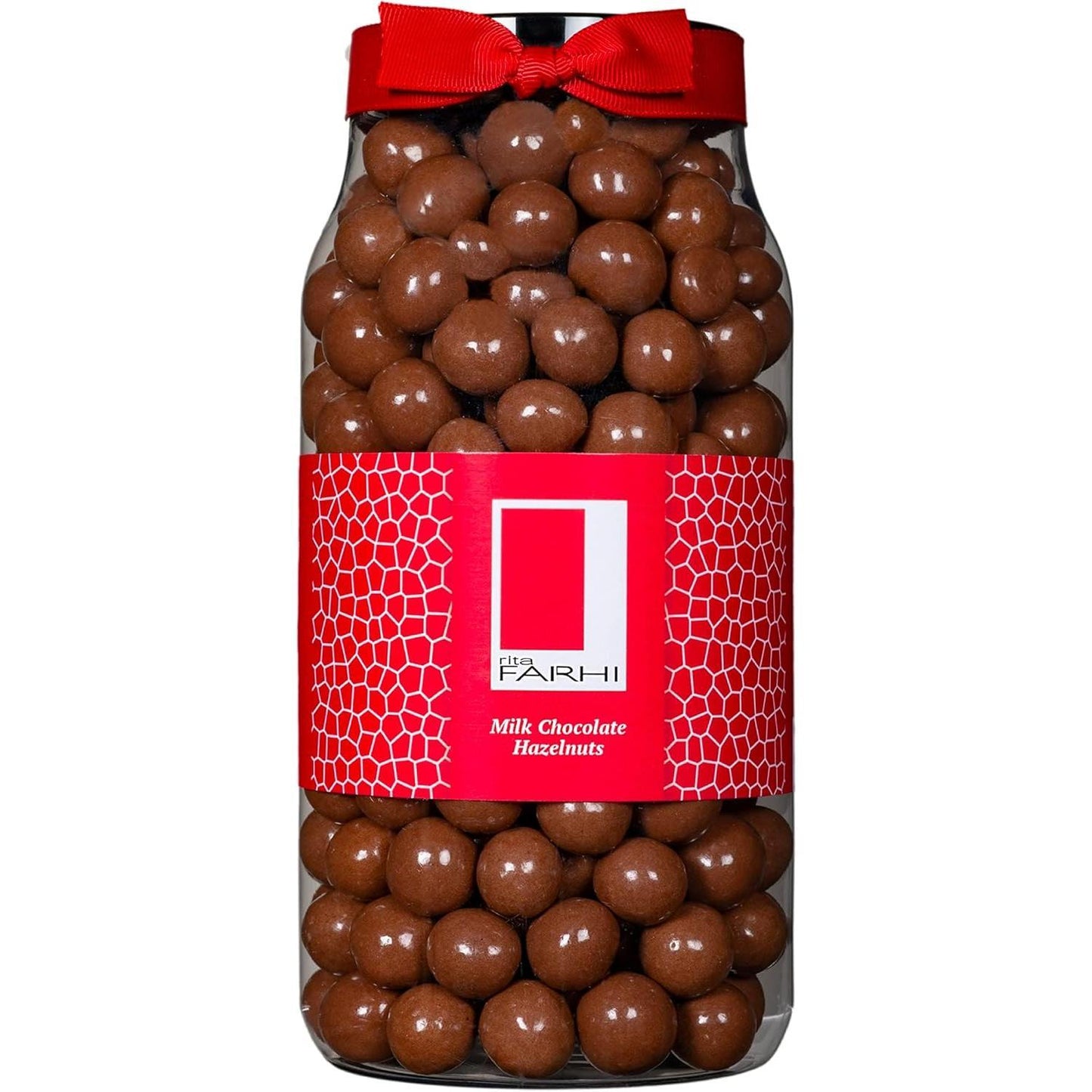 Rita Farhi Milk Chocolate Coated Pistachios in a Luxury Gift Jar 780G - New Palm Oil Free Recipe