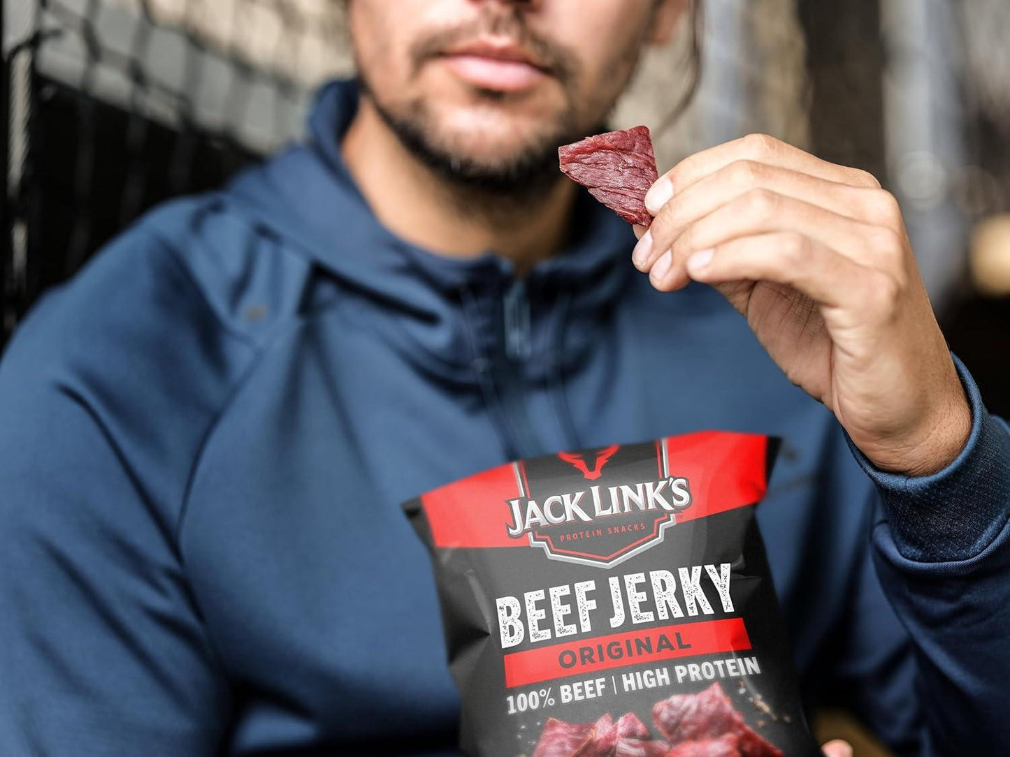 Jack Link'S Beef Jerky, Original Flavour High Protein Meat Snack, Multipack Box of 12 X 25G Packs Link Snacks Inc