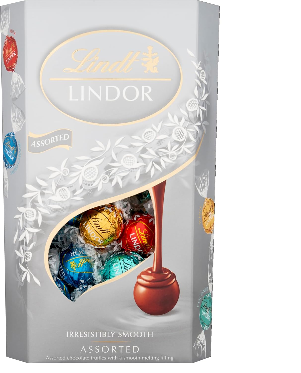 Lindt Lindor Milk Chocolate Truffles Box Extra Large - Approx 48 Balls, 600G - Chocolate Truffles with a Smooth Melting Filling - Gift Present or Sharing Box - Easter, Birthday, Congratulations