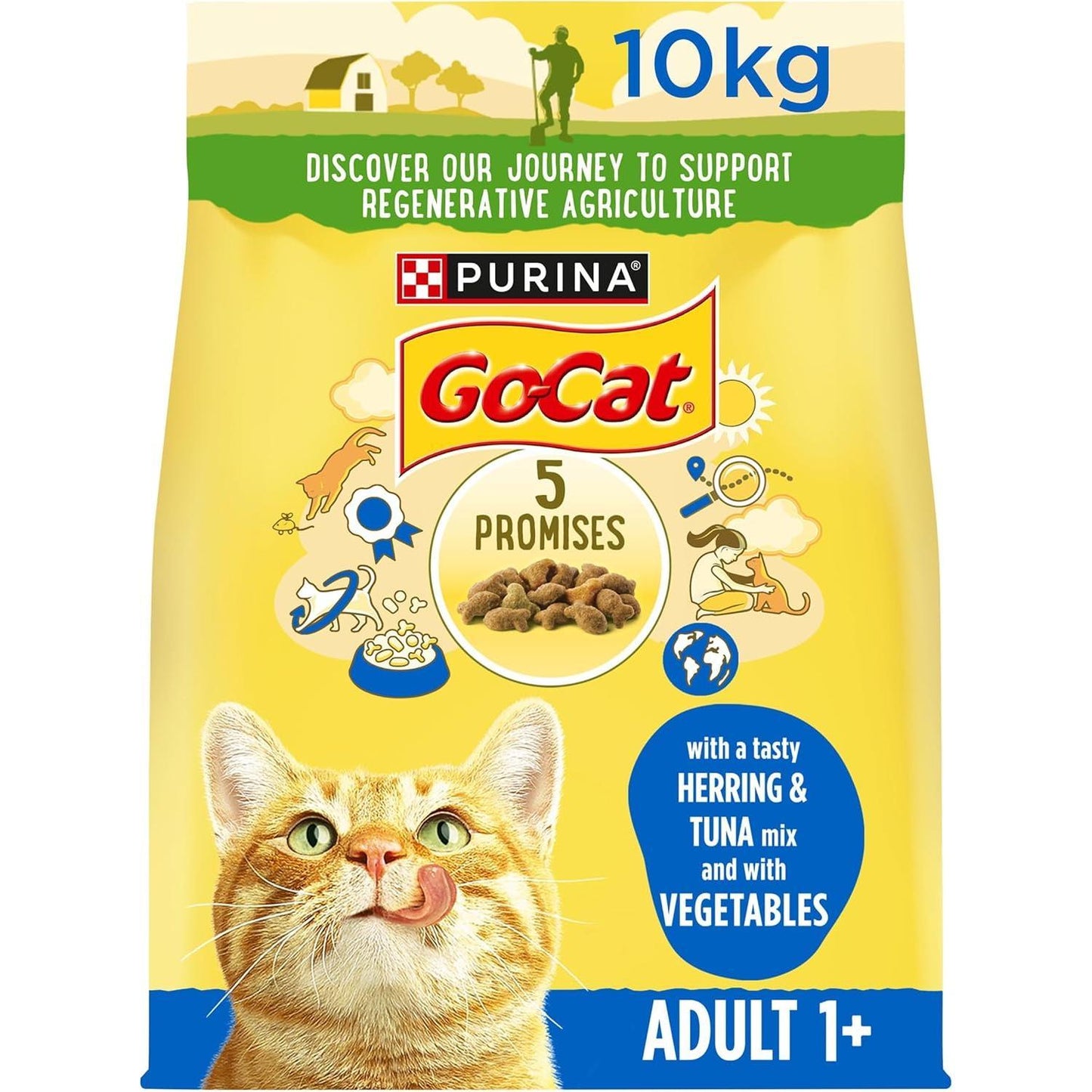 GO-CAT Chicken and Duck Dry Cat Food 10Kg Go-Cat