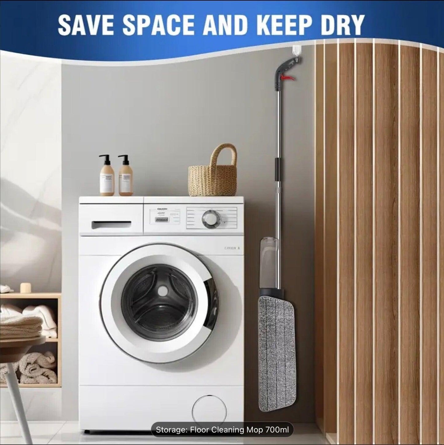 Spray Mop Microfibre Easy Floor Cleaning 700ML Refillable Washable Pads 360°  Swivel Head – Dry & Wet Use – Ideal for Laminate, Wood & Tile Floors – Includes 3 Washable Microfiber Pads – Lightweight & Durable Design