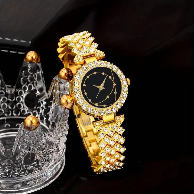 Luxury Fashion Quartz Watch Women Bracelet Jewellery Set Rhinestone Crystal Gift