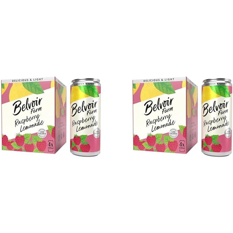 Belvoir Farm - Sparkling Mango & Peach, Delicious and Light, Real Fruit Juice, Low in Calories, Nothing Artificial, Gluten Free, Suitable for Vegetarians & Vegans 24X330Ml