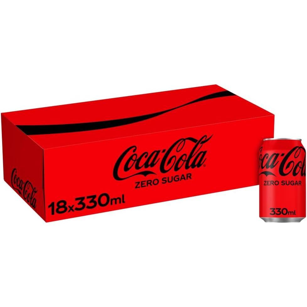Coca-Cola Zero Sugar 24 x 330ml - Natural Beverage with Plant Extracts & Sweeteners - No Calories - Refreshing Cold Drink
