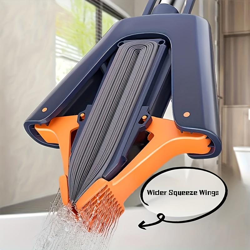 Cleaning Power High Absorbency Sponge Mop Dual Fold Dry Wet Use Durable Handle