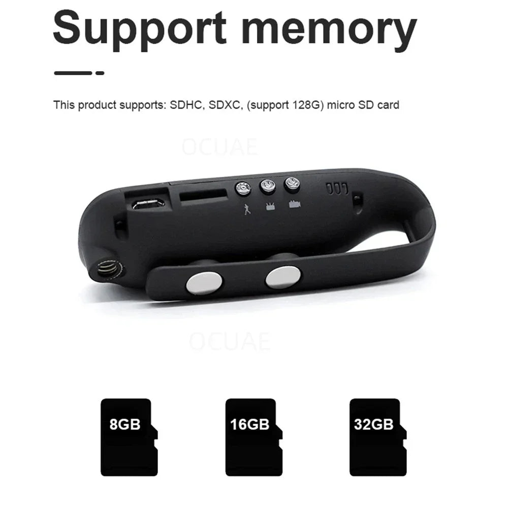 Body Camera 1080P Portable Mini Pocket Video Audio Recorder Night Vision Camcorder