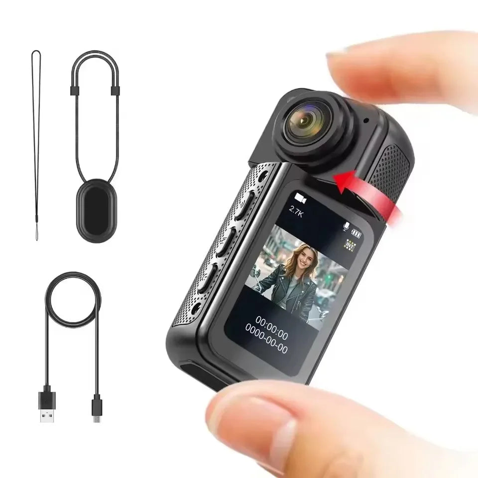 2.7K Thumb Camera Portable Body Pocket Video Audio WiFi Sports Action Camcorder