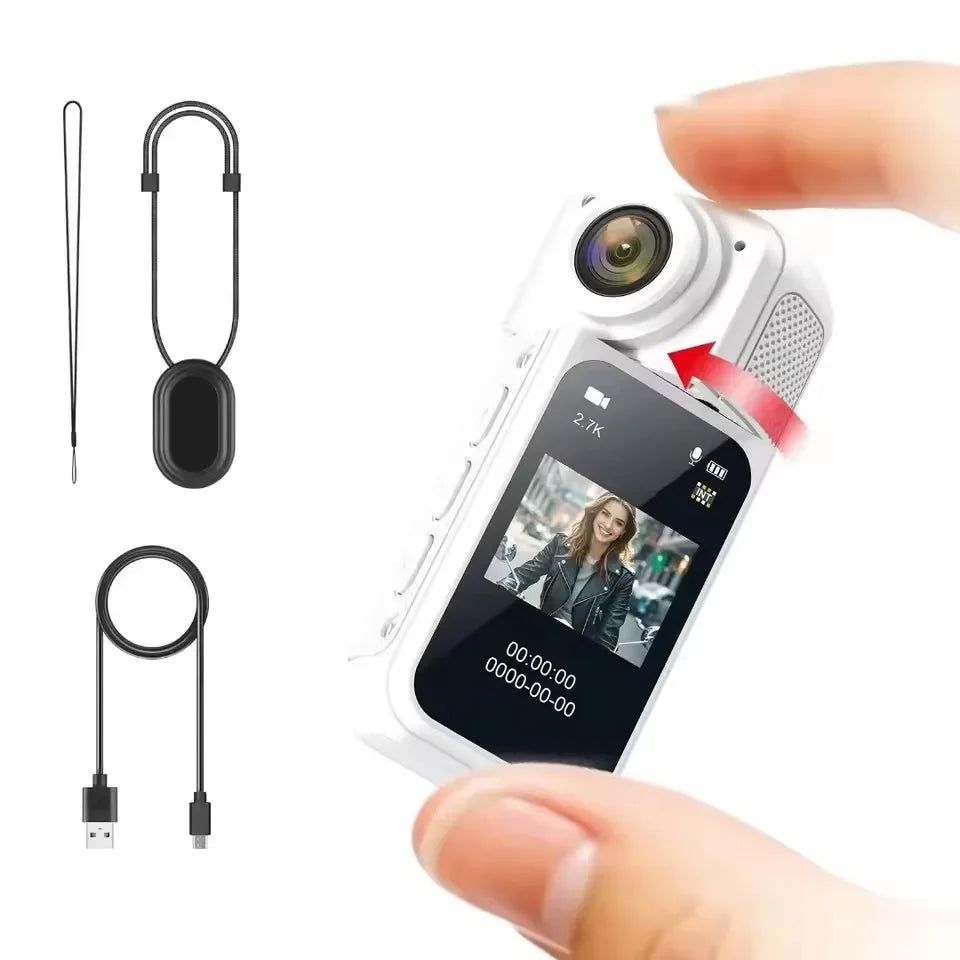 2.7K Thumb Camera Portable Body Pocket Video Audio WiFi Sports Action Camcorder