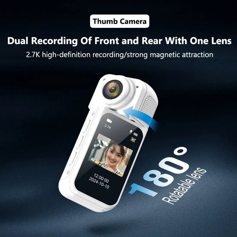 2.7K Thumb Camera Portable Body Pocket Video Audio WiFi Sports Action Camcorder