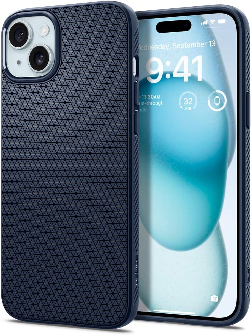 Spigen Liquid Air Case Compatible with Iphone 15 - Matte Black