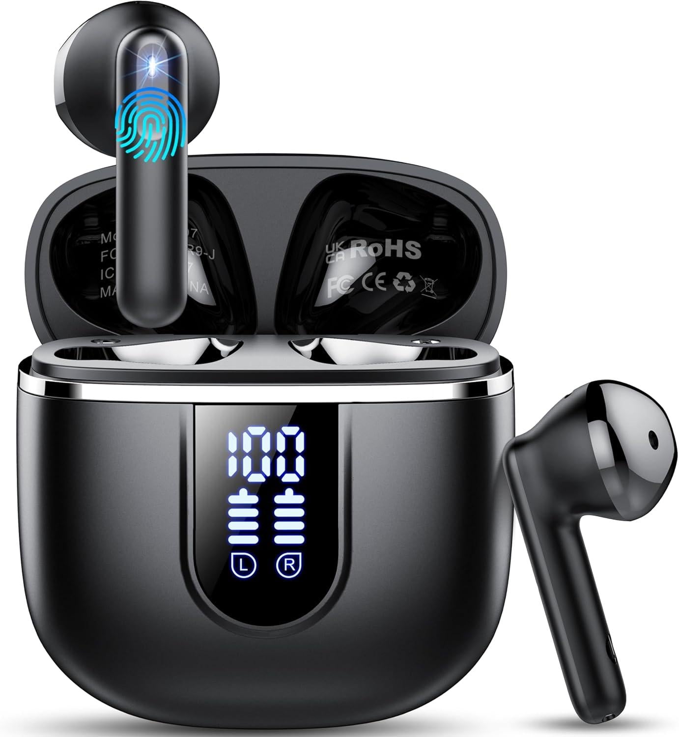 Wireless Earbuds, Bluetooth 5.4 Earphones in Ear with Hifi Stereo,14Mm Drivers with Big Bass, 40H Clear Calls Bluetooth Earphones, Wireless Ear Buds with 4 ENC Noise Cancelling Mic IP7 Waterproof Cillso