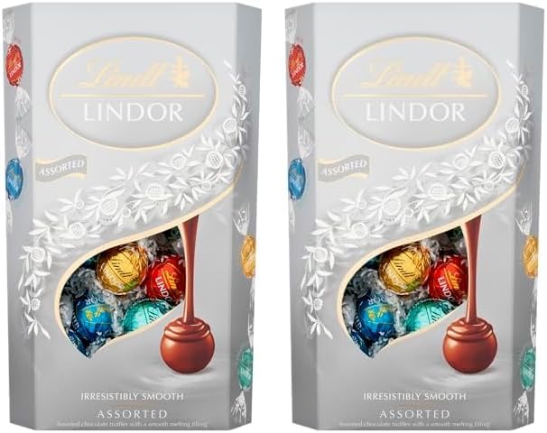 Lindt Lindor Milk Chocolate Truffles Box Extra Large - Approx 48 Balls, 600G - Chocolate Truffles with a Smooth Melting Filling - Gift Present or Sharing Box - Easter, Birthday, Congratulations
