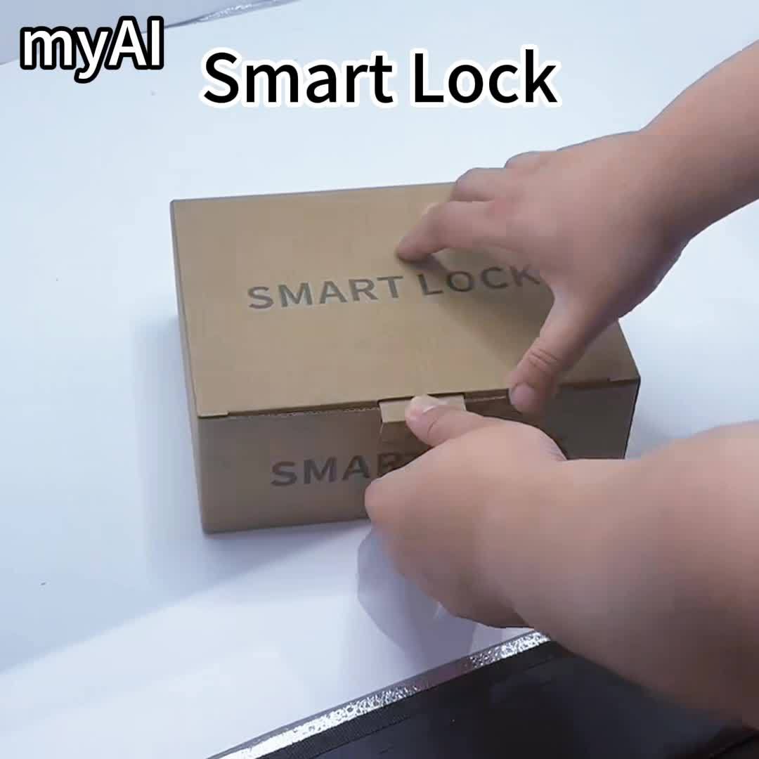 1pc Smart Door Lock with Multiple Unlocking Methods - Fingerprint/Password/Card/Key/APP Control, Can Check the Door Lock Status and Unlocking Record, Built-in Emergency Power Supply with 4*AAA Batteries(Not Included) for Home Security System