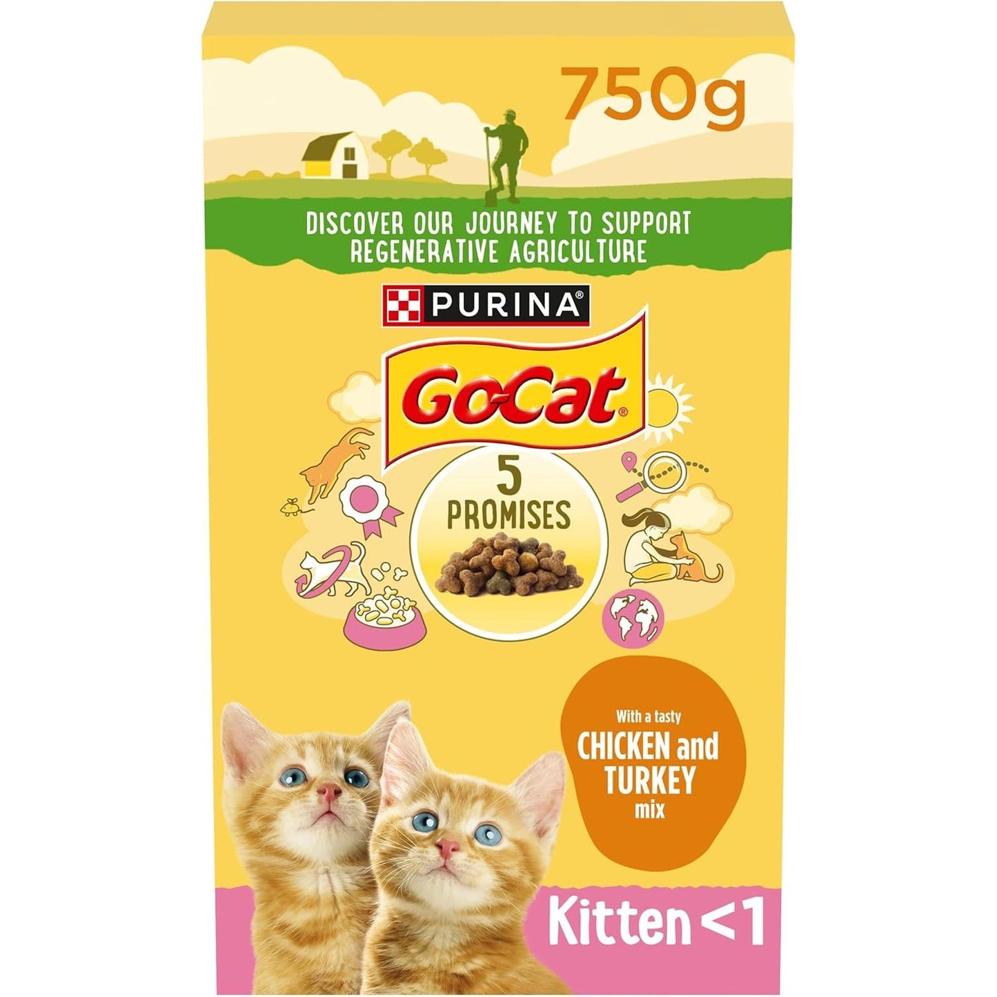 GO-CAT Chicken and Duck Dry Cat Food 10Kg Go-Cat