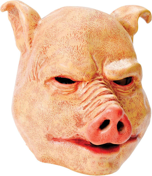 Pink Rubber Latex Horror Pig Mask, Pack of 1 - Realistic Costume Accessory for Halloween, Cosplay Events, & More Halloween Halloween unbranded