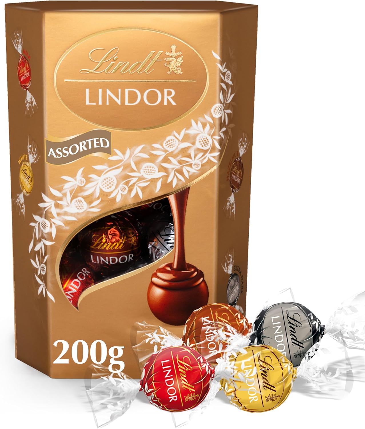 Lindt Lindor Assorted Chocolate Truffles Box Extra Large - Approx 48 Balls, 600G - Chocolate Truffles with a Smooth Melting Filling - Gift Present or Sharing Box - Easter, Birthday, Congrats