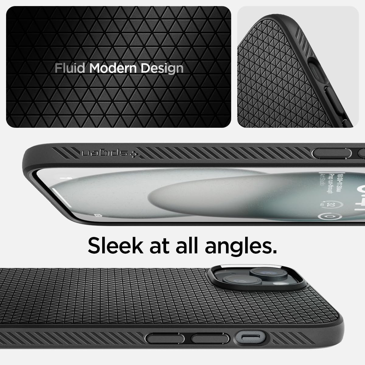 Spigen Liquid Air Case Compatible with Iphone 15 - Matte Black