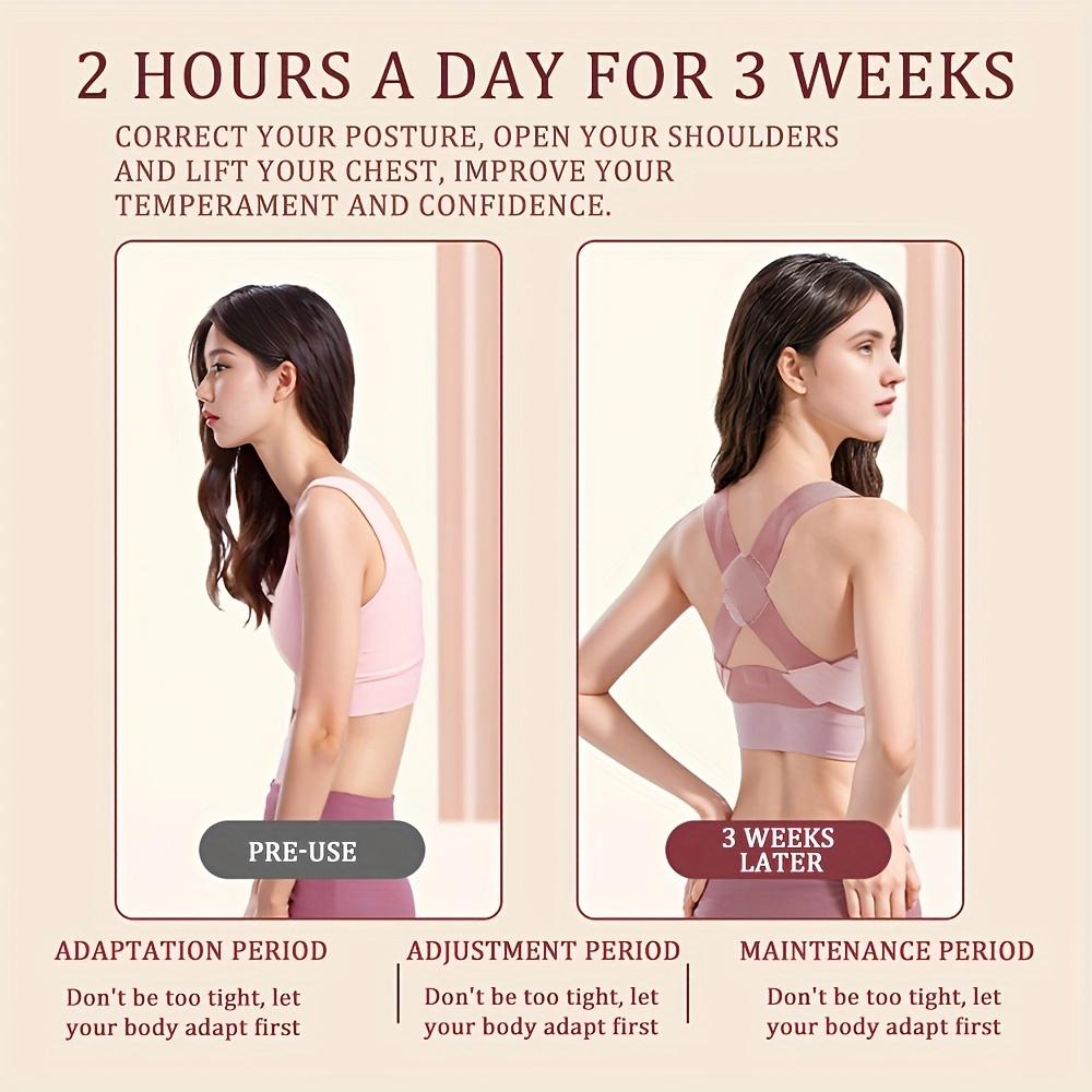 Adjustable Posture Corrector Strap - Invisible, Comfort Fit for Shoulder & Improved Posture,, Available in Pink/Black