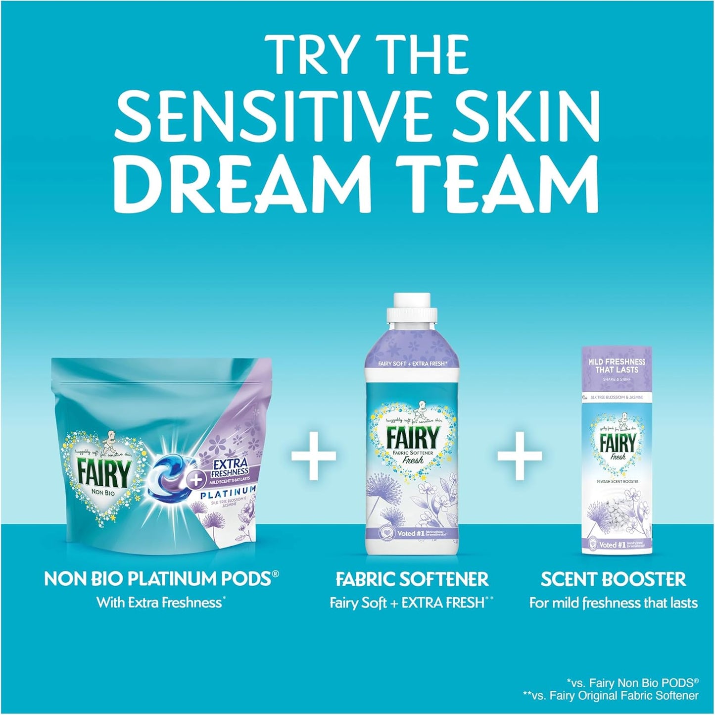 Fairy Non Bio Platinum PODS® Washing Liquid Capsules, 104 Washes (52X2), Silk Tree Blossom & Jasmine, with Extra Freshness for Sensitive Skin